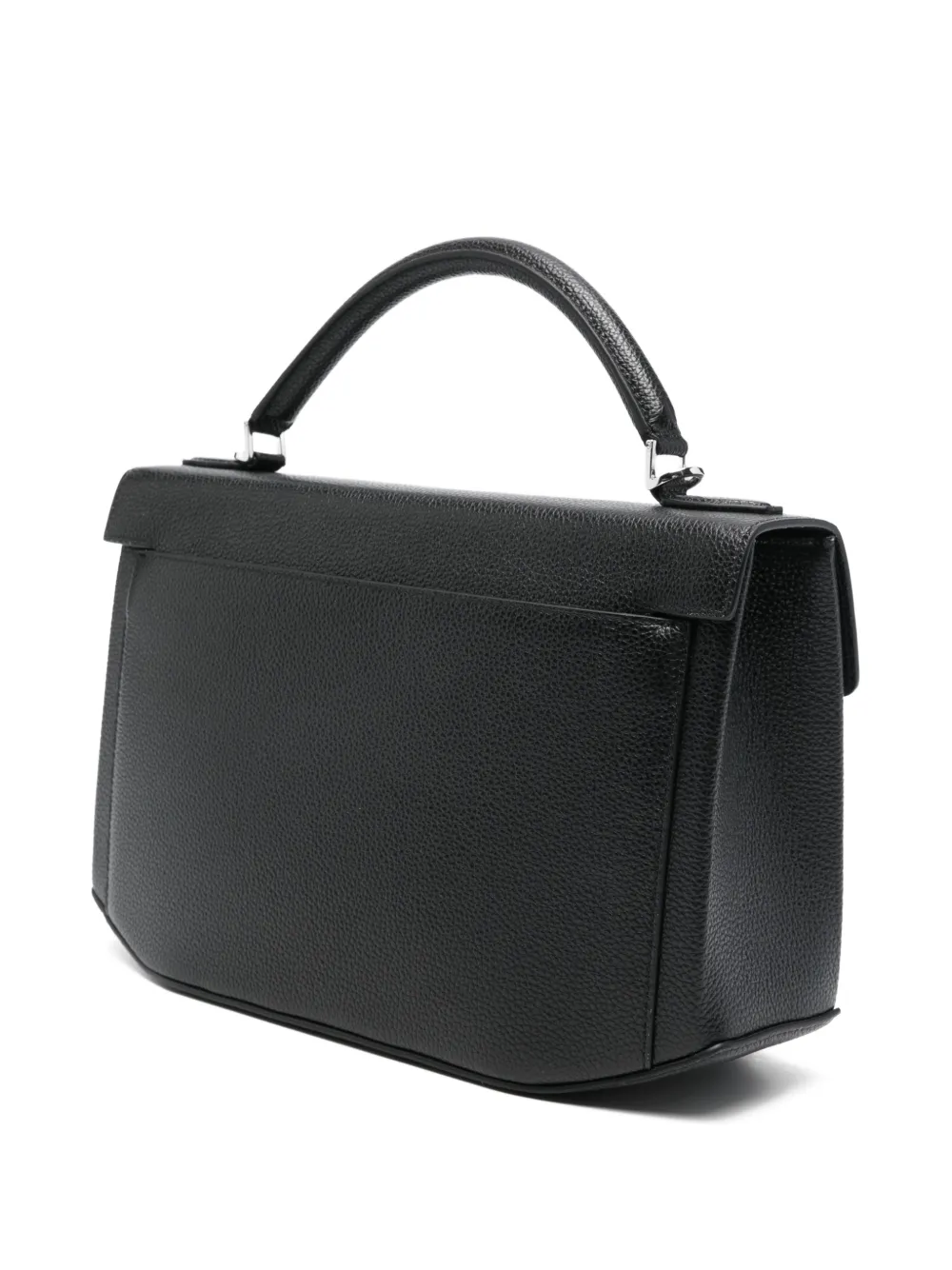 Medium Grained-Leather Top-Handle Tote Bag