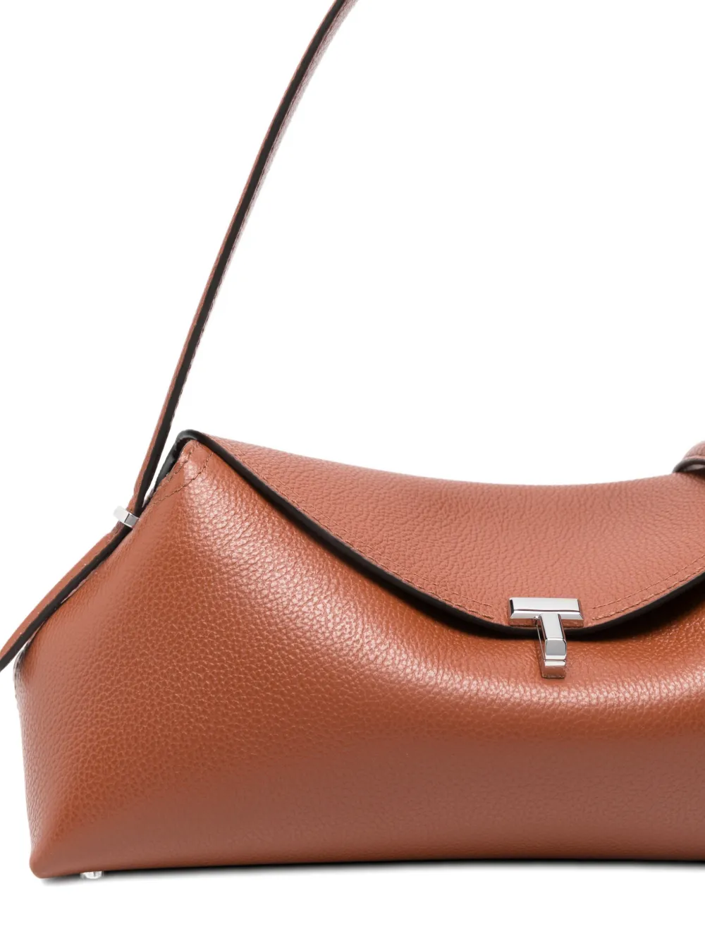 TOTEME T-lock suède tas van bewerkt leer Bruin