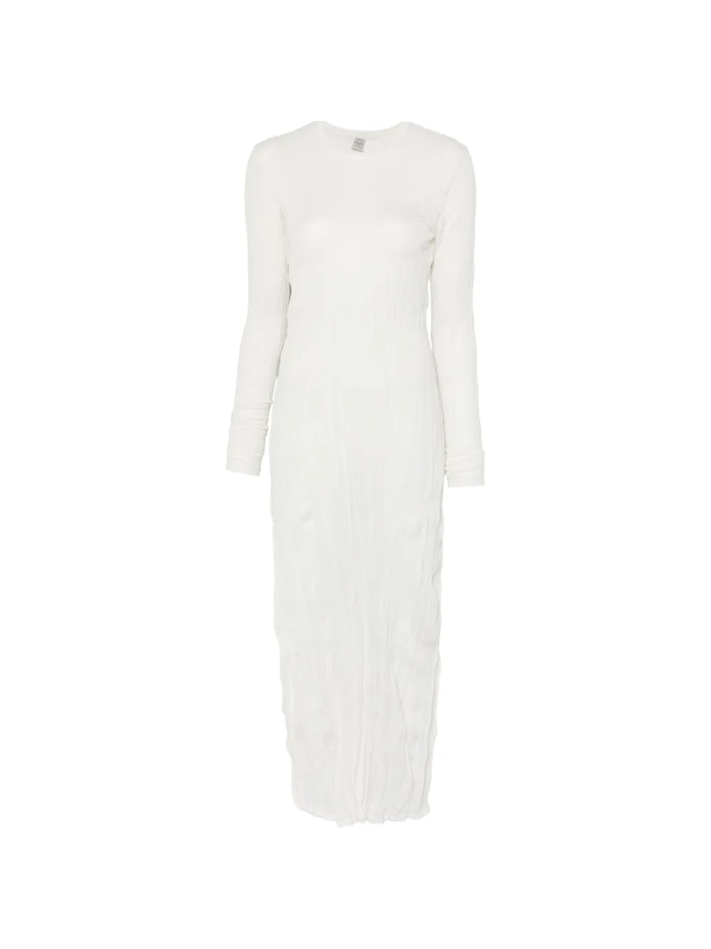TOTEME crinkled long-sleeves maxi dress - Bianco