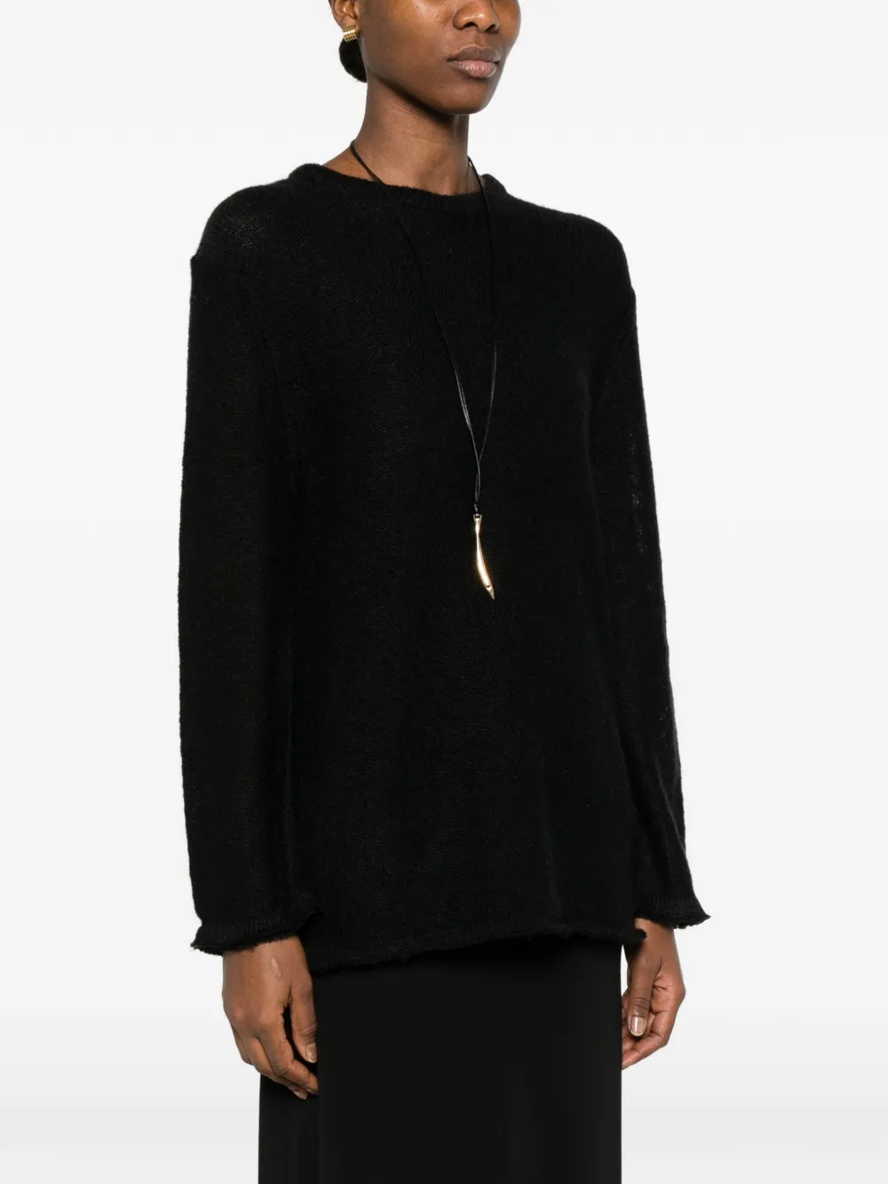  Toteme Open Weave Sweater - Black 