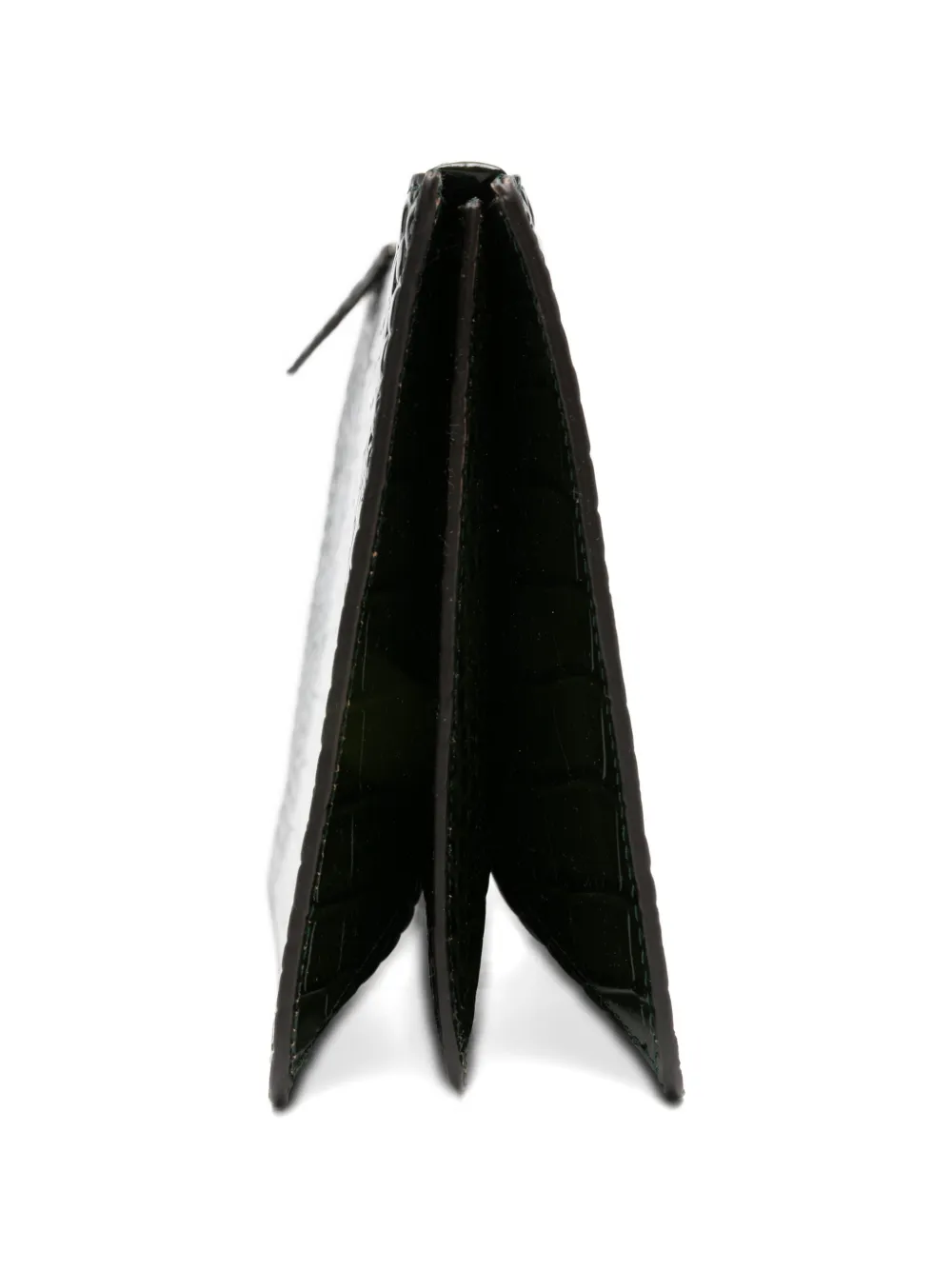 TOTEME Clutch met krokodillen-reliëf Groen