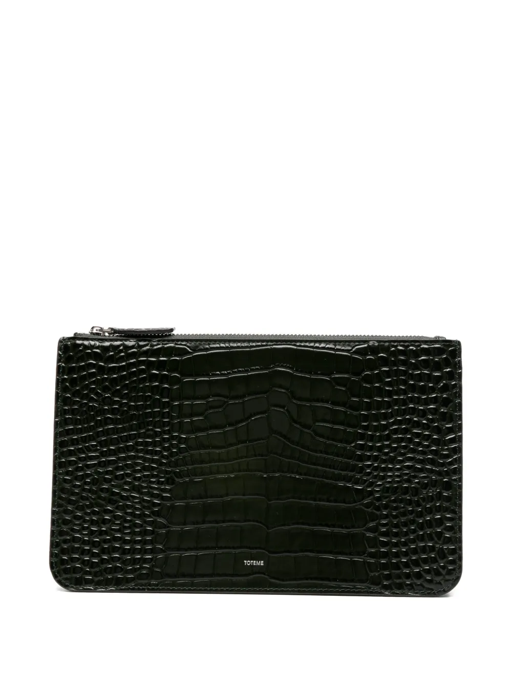 TOTEME Clutch con effetto coccodrillo - Verde