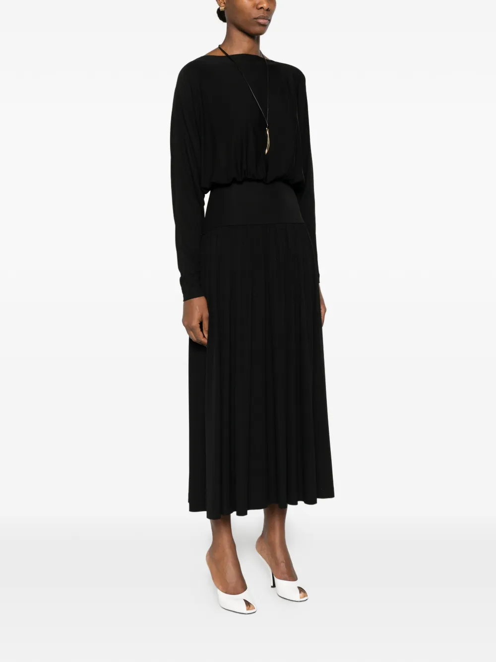 TOTEME Jersey jurk met boothals Zwart