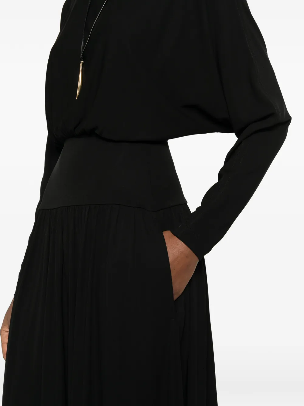 TOTEME Jersey jurk met boothals Zwart