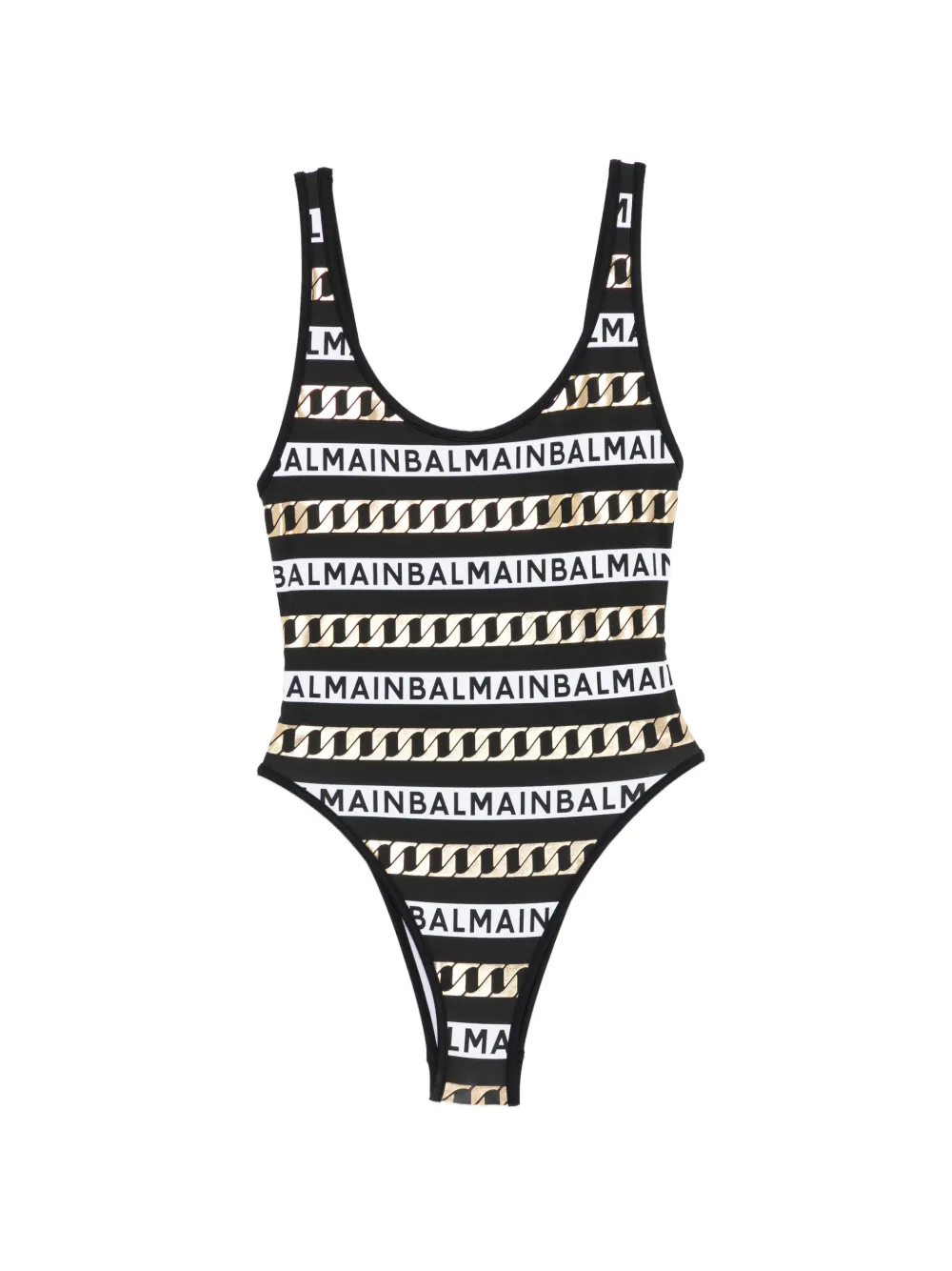 Balmain logo-print swimsuit - Nero