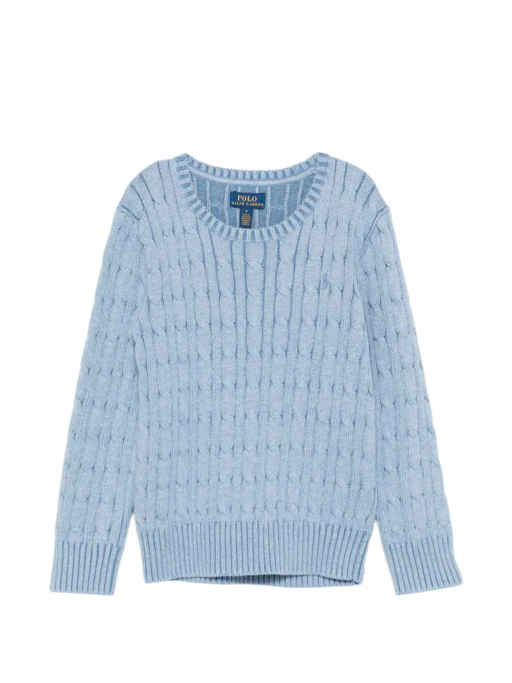 POLO RALPH LAUREN KIDS cable-knit crew-neck sweater - Blu