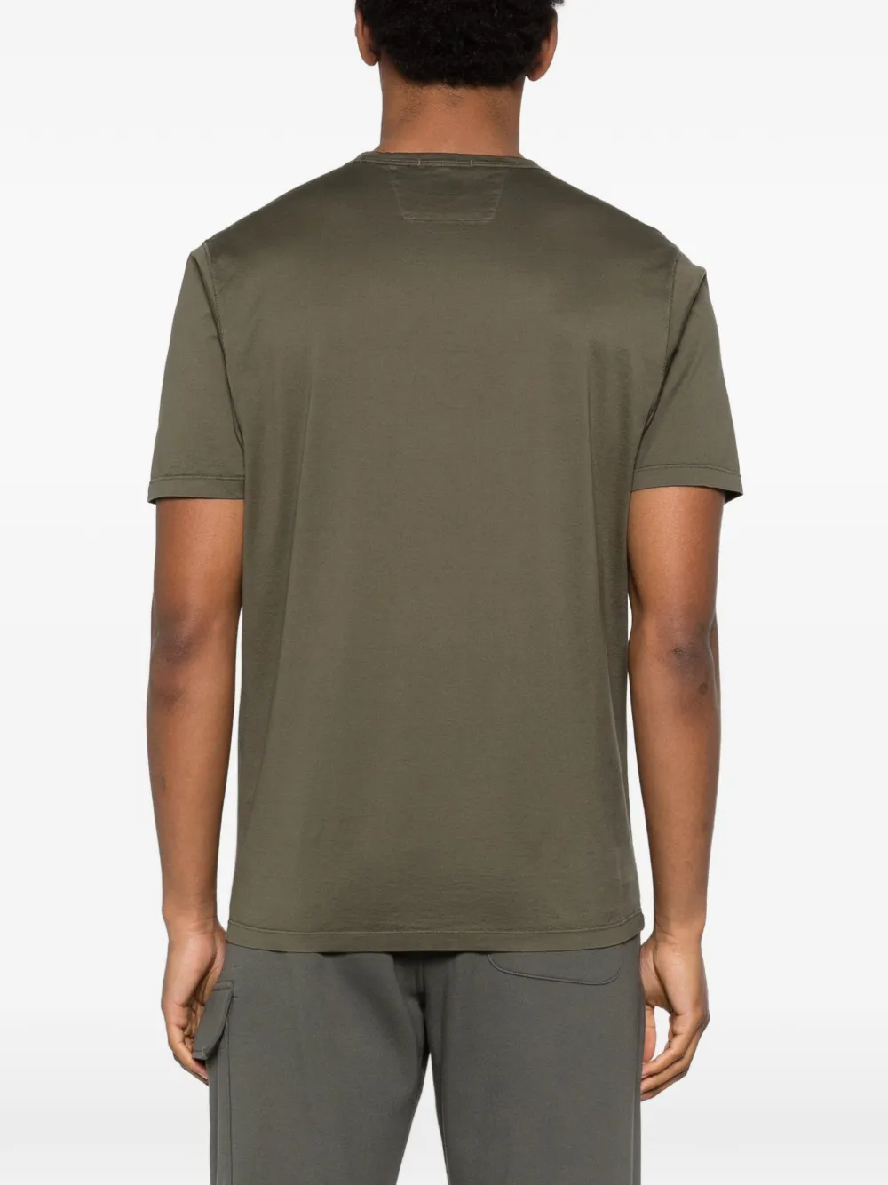 C.P. Company 70 2 Gasato gemerceriseerd jersey T-shirt met patch Groen