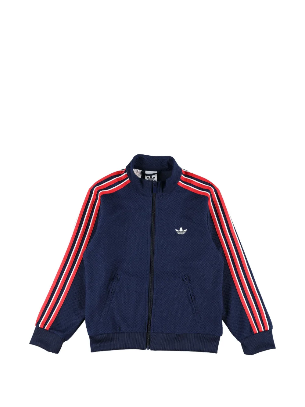 adidas Kids zip stripe sweater - Blu