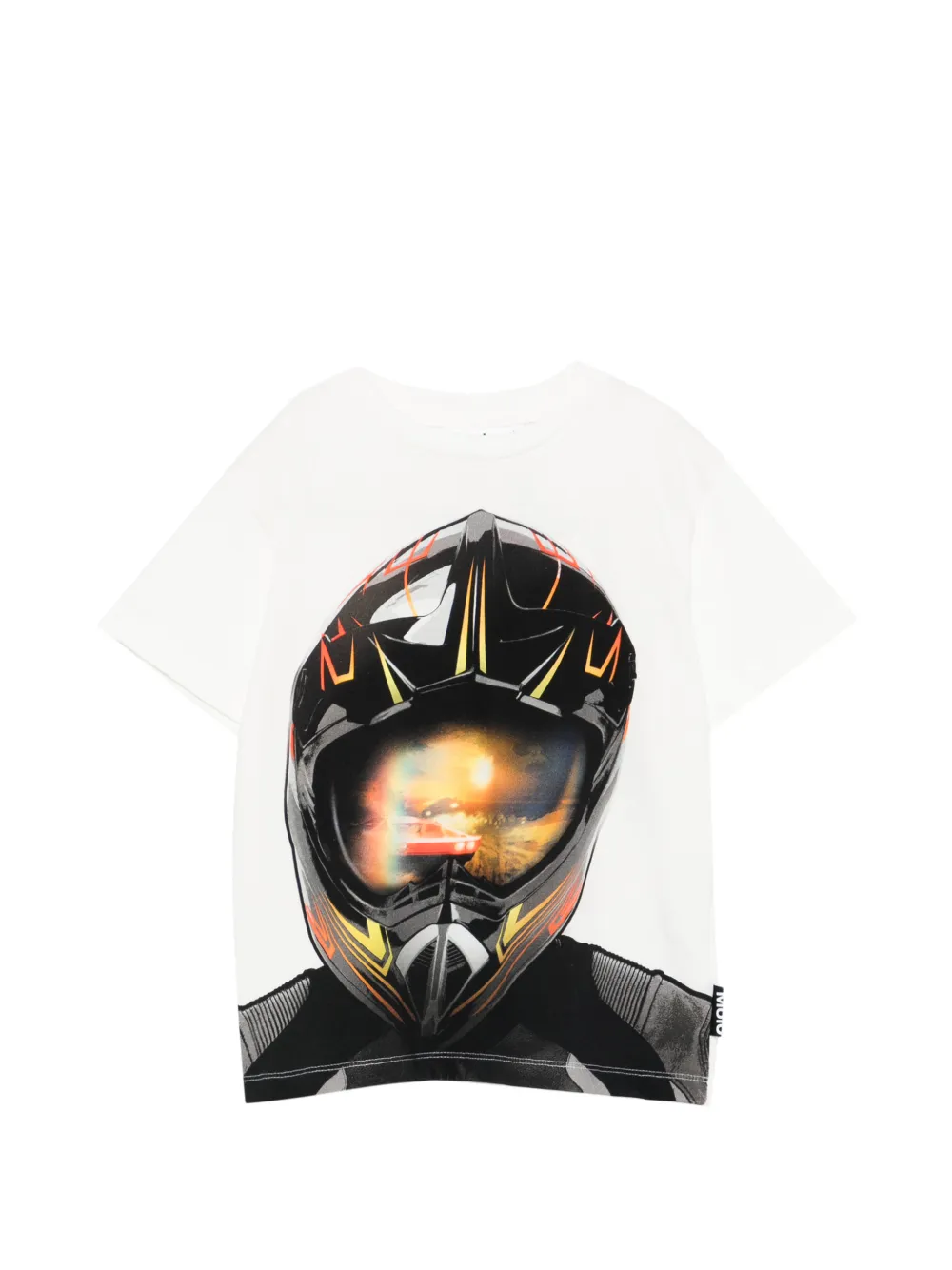 Molo Riley helmet-graphic T-shirt - Bianco