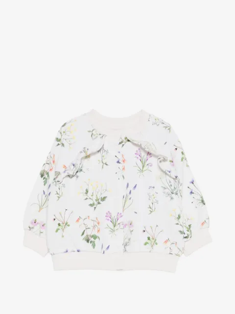 Molo Daphne ruffled floral sweatshirt