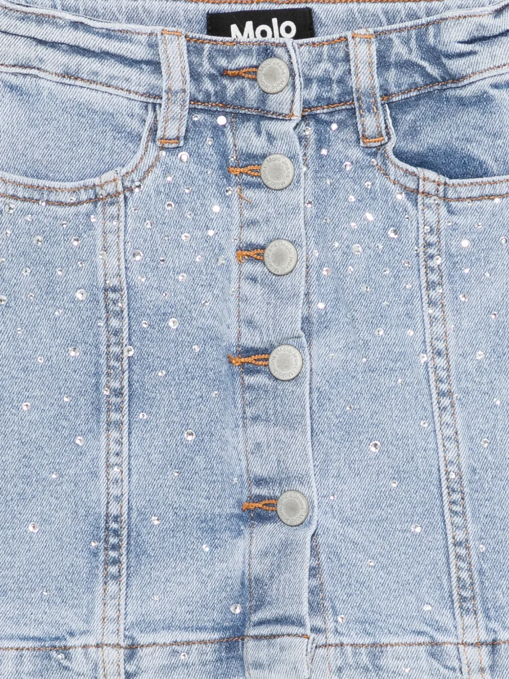 Molo Bera verfraaide rok met knopen Blauw