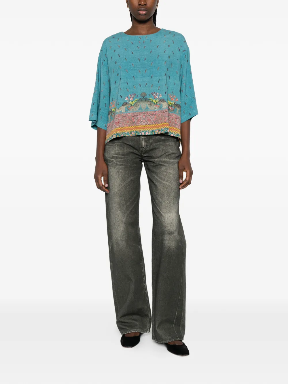 Pierre-Louis Mascia Adanastr blouse met bloemenprint Blauw