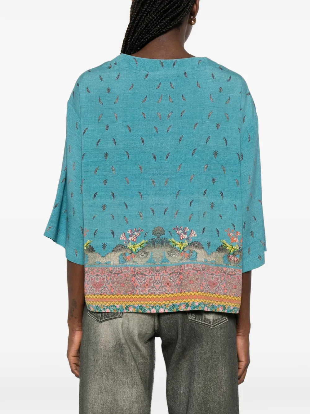 Pierre-Louis Mascia Adanastr blouse met bloemenprint Blauw