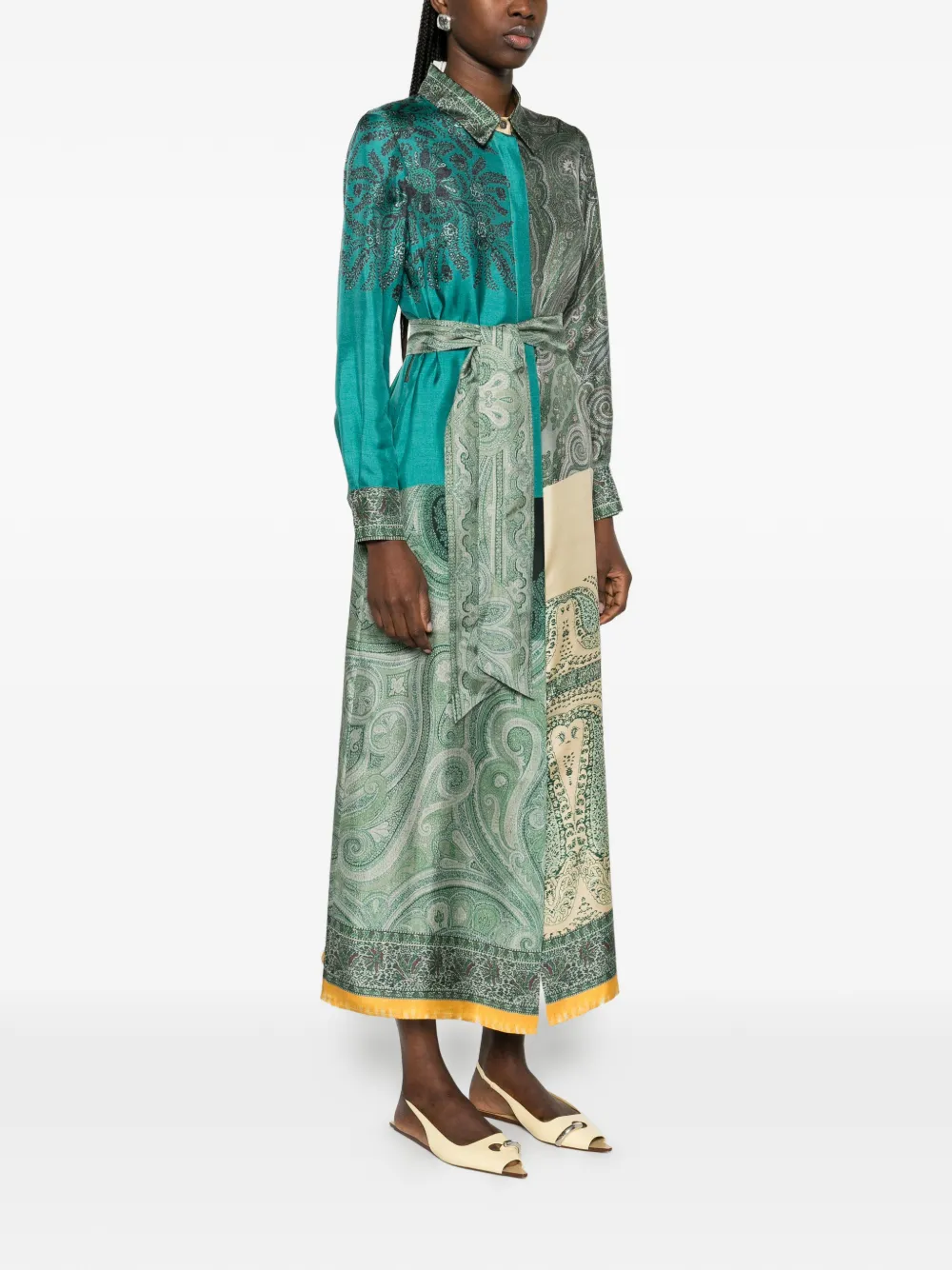  Pierre-louis Mascia Paisley-pattern Maxi Dress - Green 
