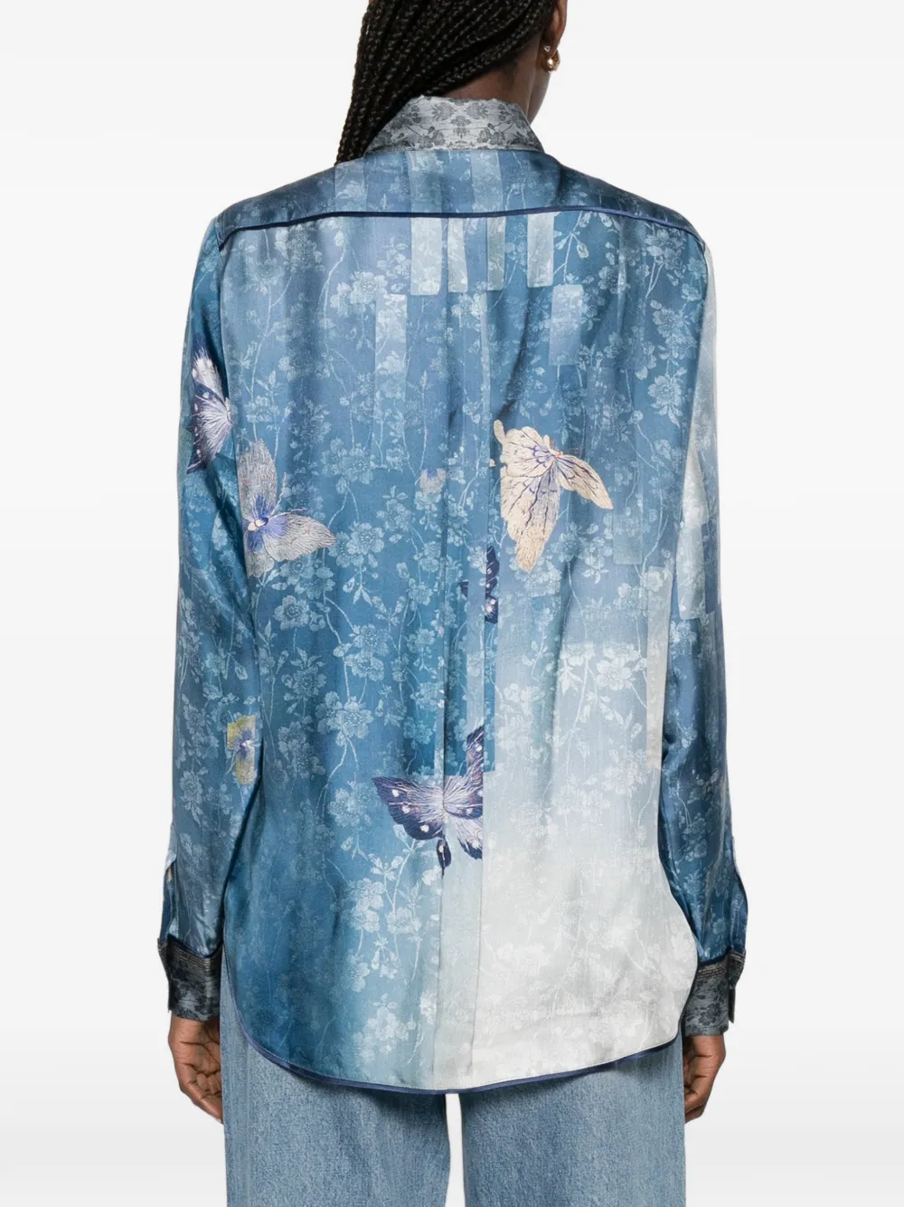 Pierre-Louis Mascia Aloe blouse met bloemenprint Blauw