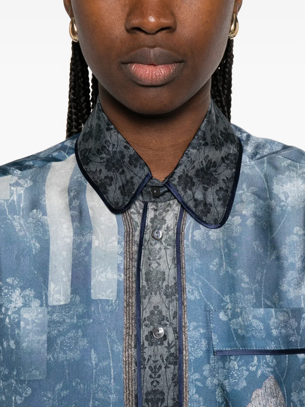 Pierre-Louis Mascia Aloe blouse met bloemenprint Blauw