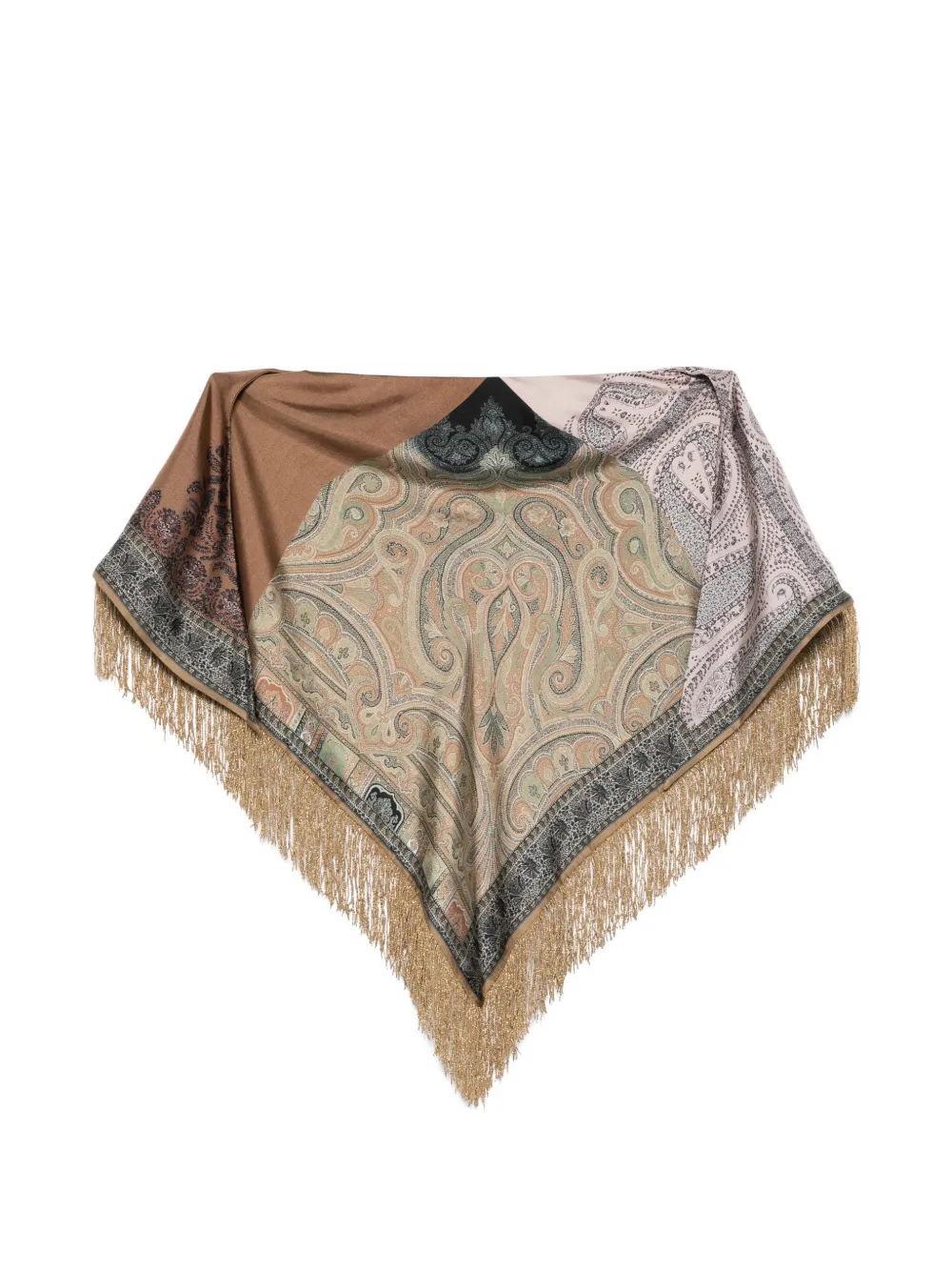 Pierre-Louis Mascia Aloeuw paisley fringed scarf - Marrone