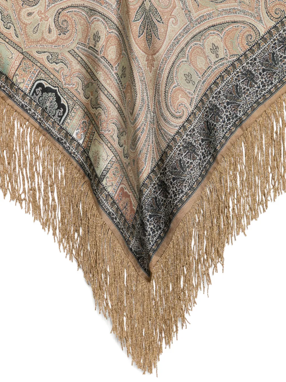  Pierre-louis Mascia Aloeuw Paisley Fringed Scarf - Brown 