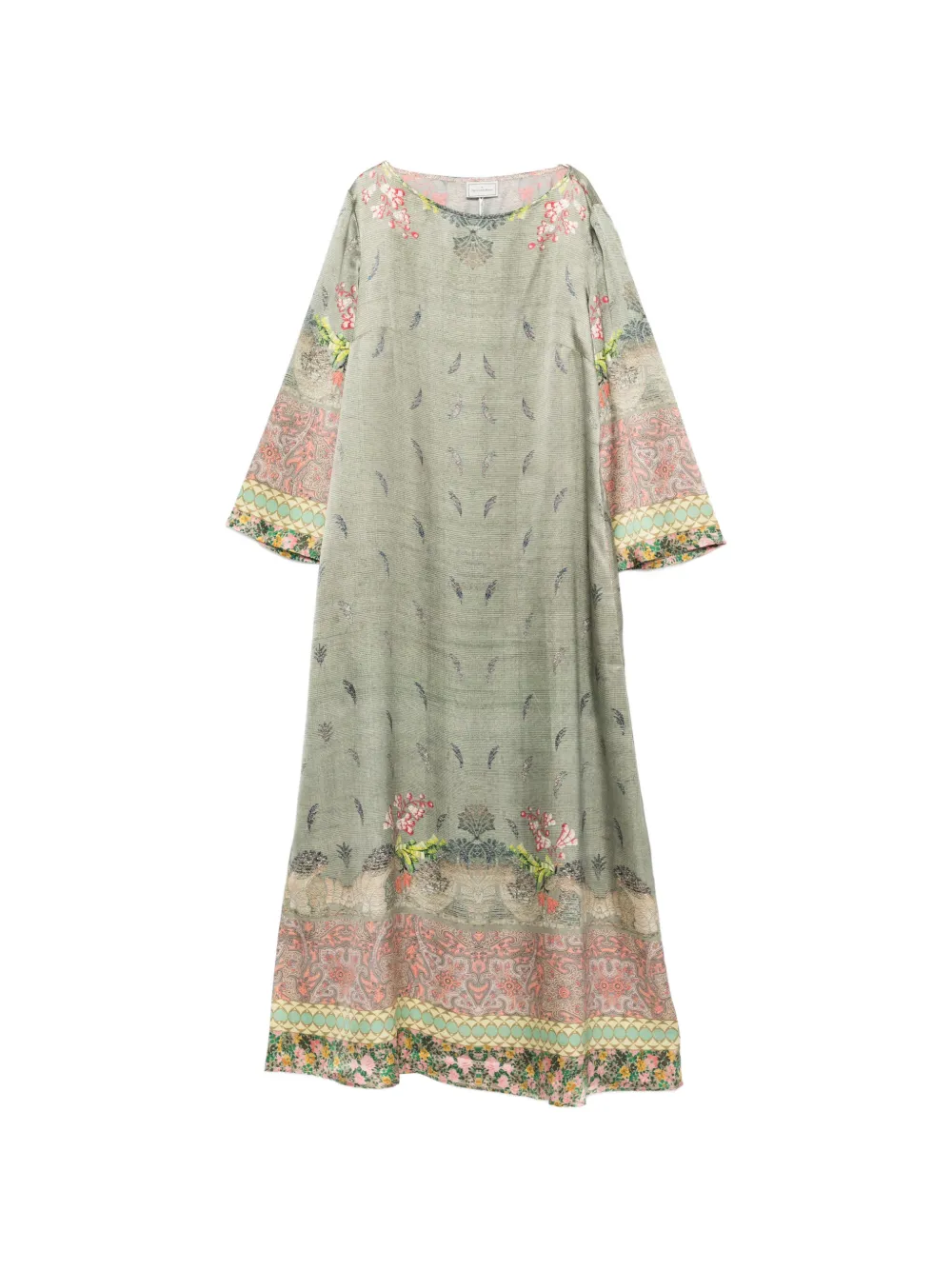 Pierre-louis Mascia Mutka Floral-print Dress In Green