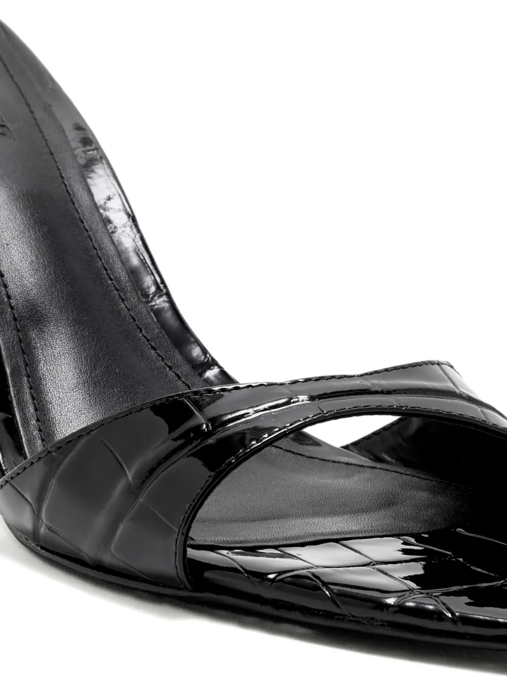 Schutz Elodie croc-effect heeled sandals Zwart