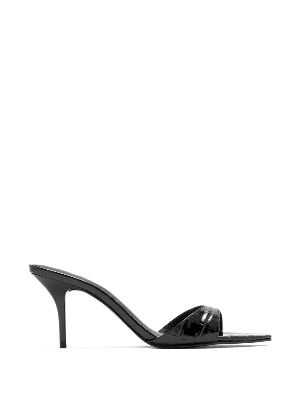 Schutz Elodie croc-effect heeled sandals - Nero