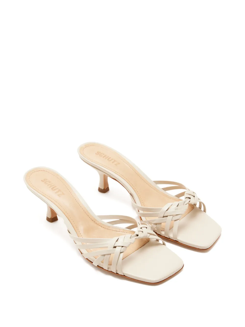 Schutz Tara braided-strap sandals Beige