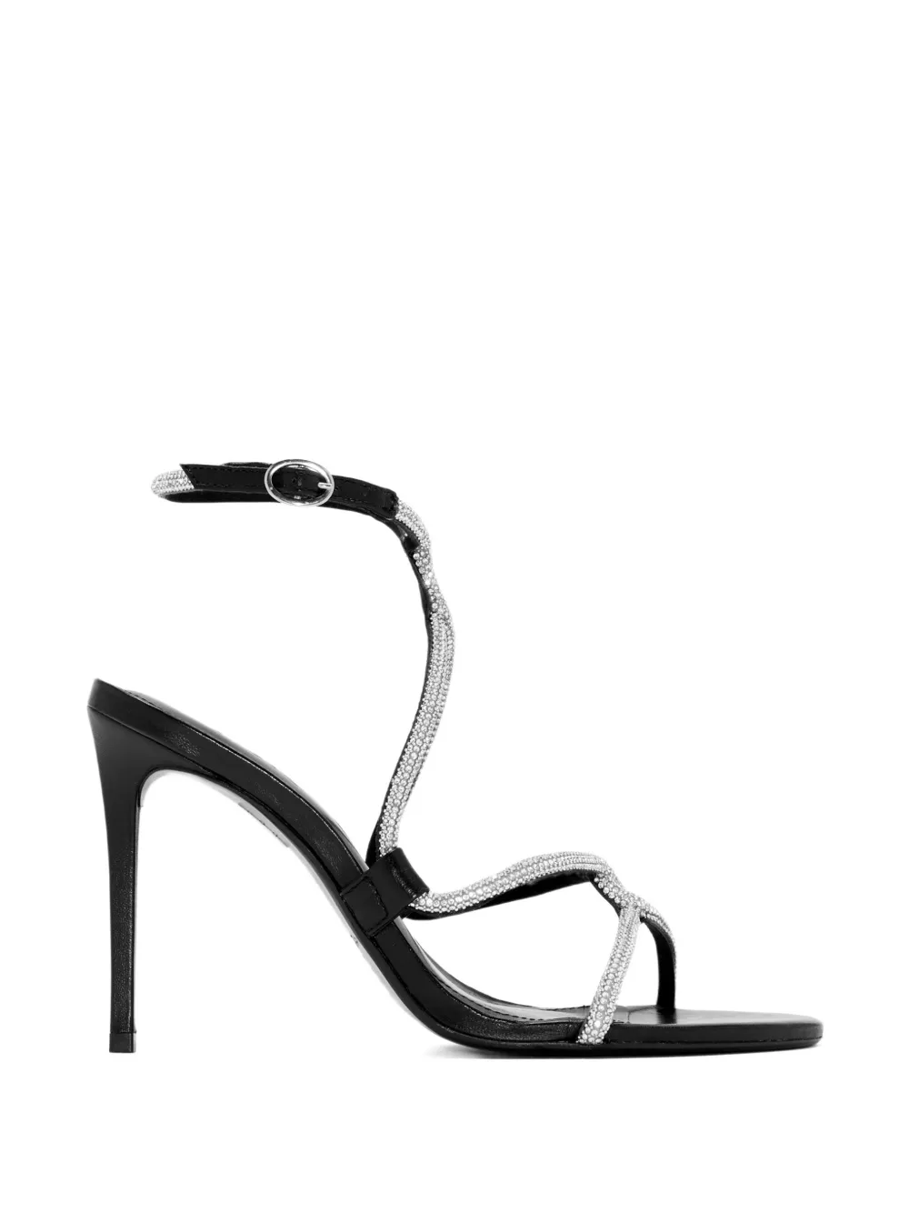 Schutz 100mm crystal-embellished heeled sandals - Nero