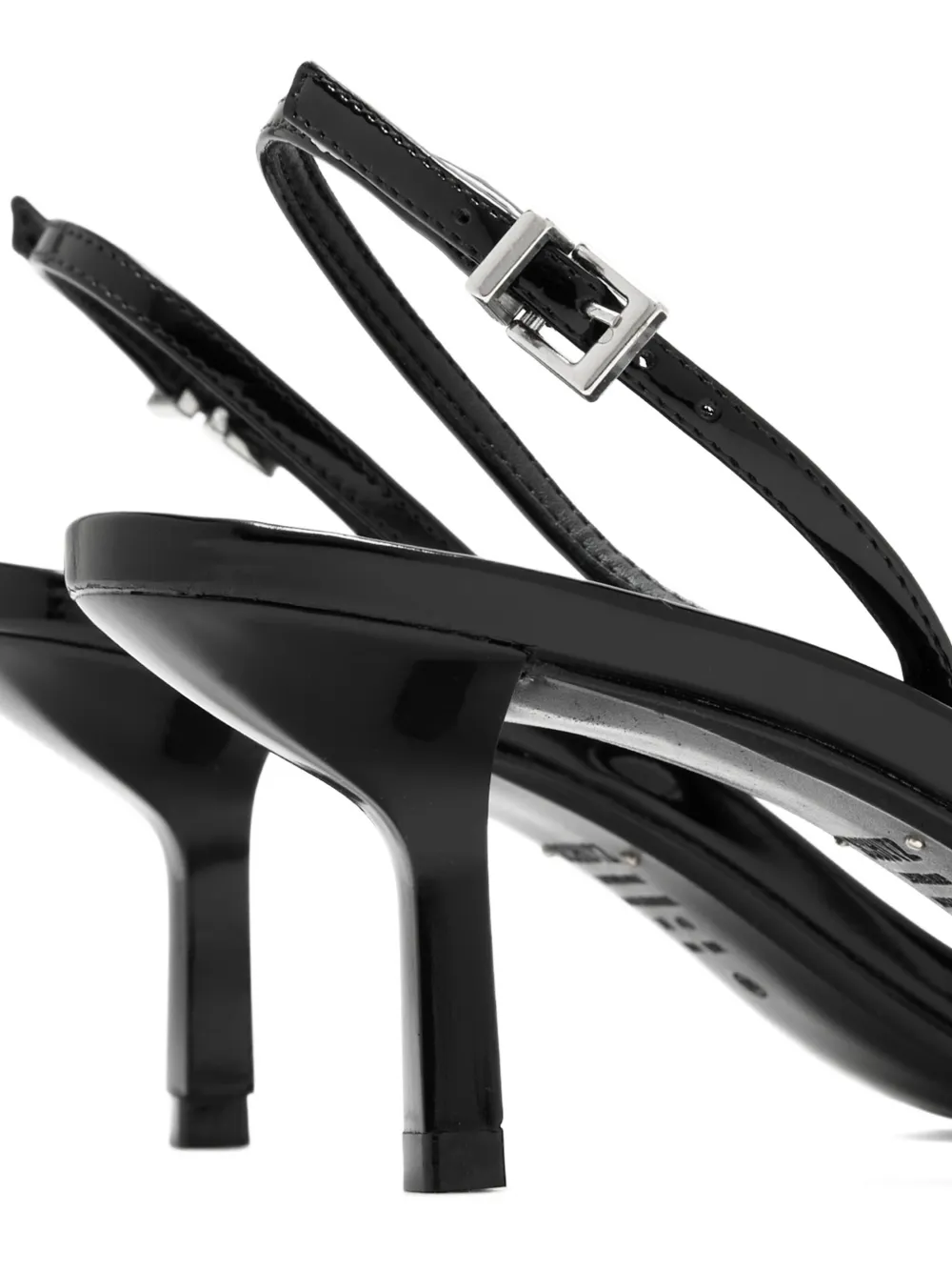 Schutz Judith square open-toe slingback sandals Zwart