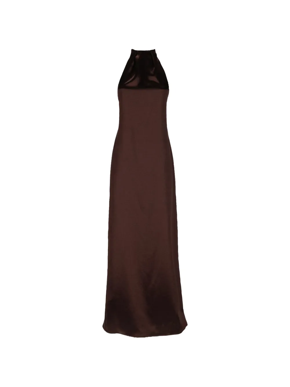 Alysi halterneck maxi dress - Marrone