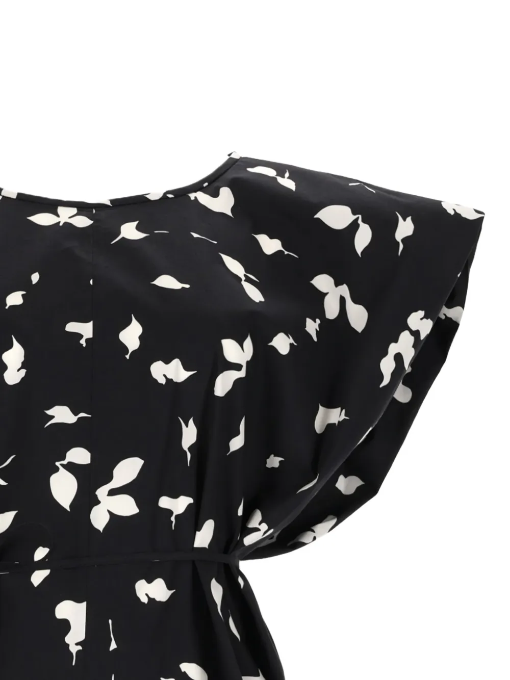  Alysi Leaf-print Blouse - Black 