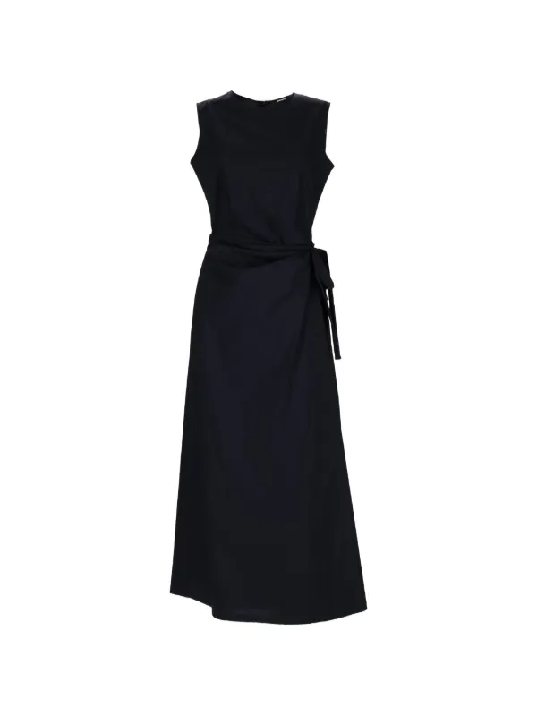 ASPESI Tie-waist Midi Dress in Blue
