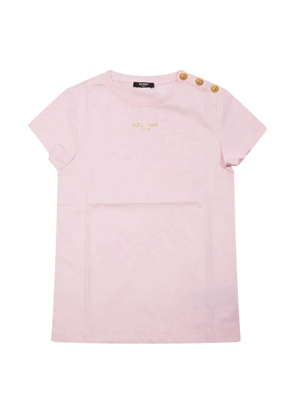 Balmain Kids button detail T-shirt - Rosa