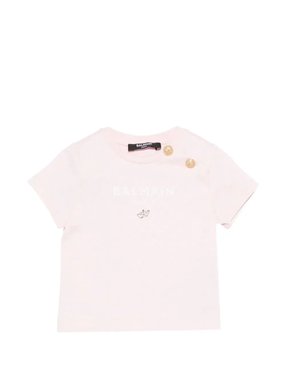 Balmain Kids buttoned T-shirt - Rosa