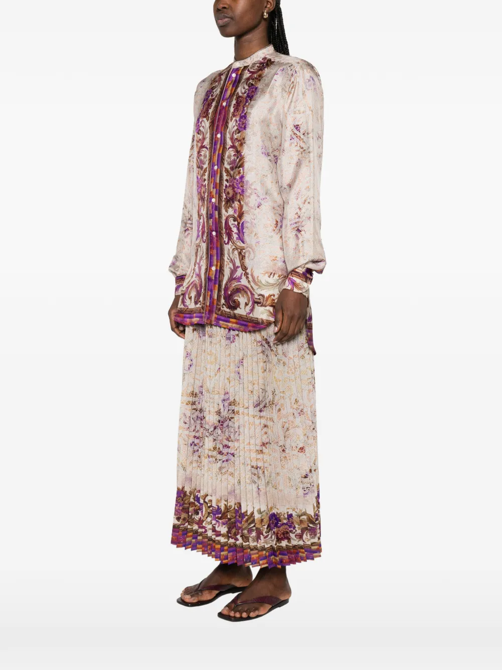  Pierre-louis Mascia Aloe Floral Print Shirt - Neutrals 