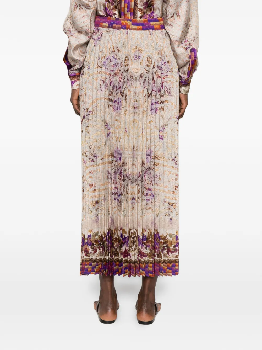 Pierre-Louis Mascia Midi-rok met bloemenprint Beige