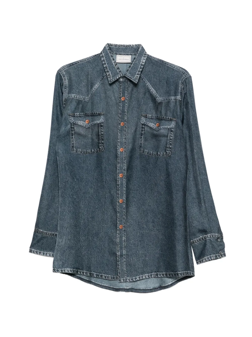 Pierre-Louis Mascia Aloe buttoned silk shirt - Blu