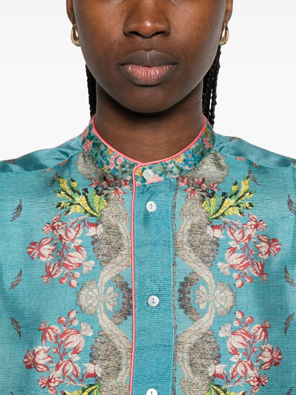 Pierre-Louis Mascia Aloes blouse met bloemenprint Blauw