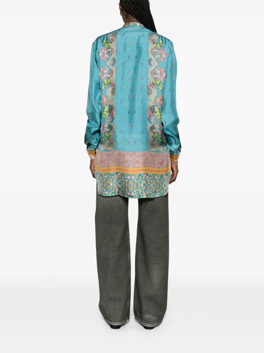 Pierre-Louis Mascia Aloes blouse met bloemenprint Blauw