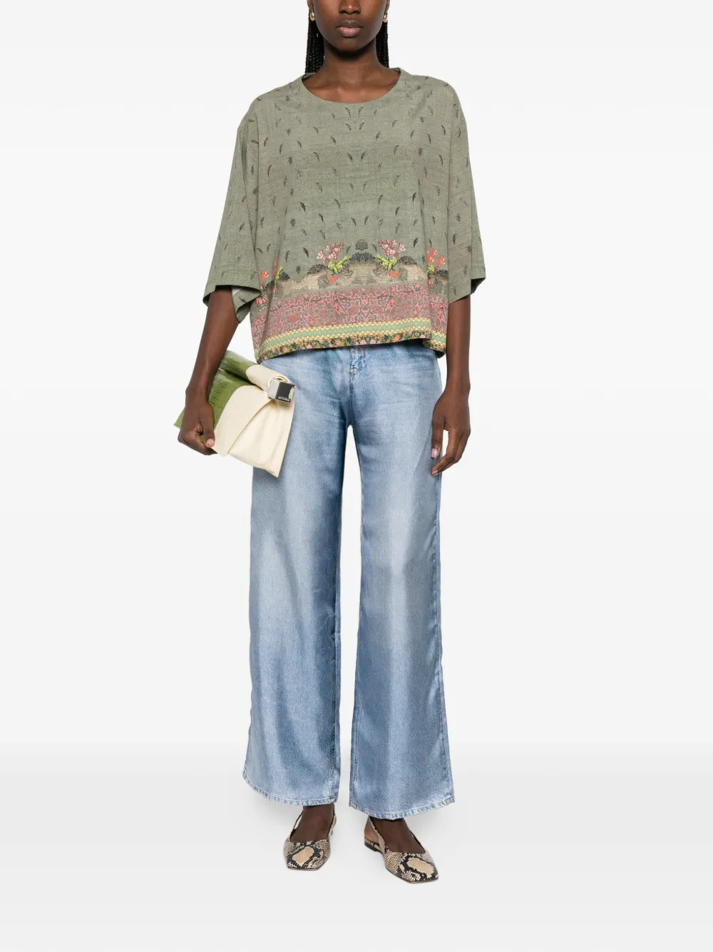Adanastr Floral Print Top