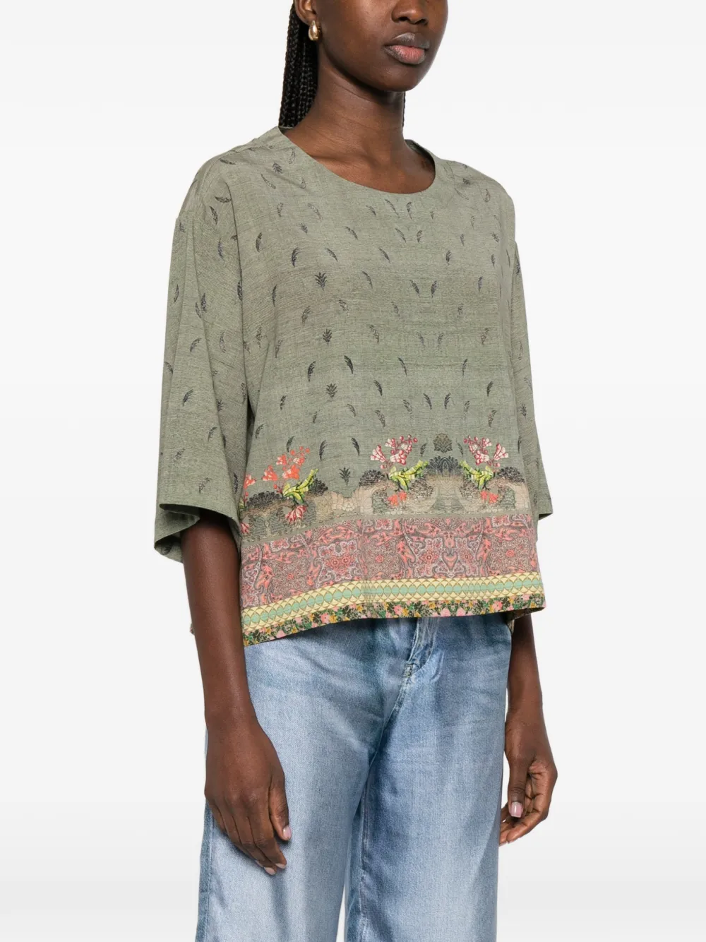 Adanastr Floral Print Top