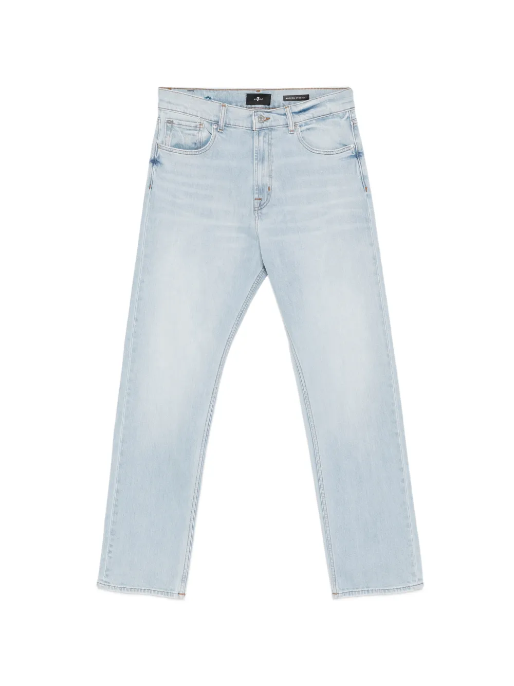 7 For All Mankind zip-up straight denim jeans - Blu