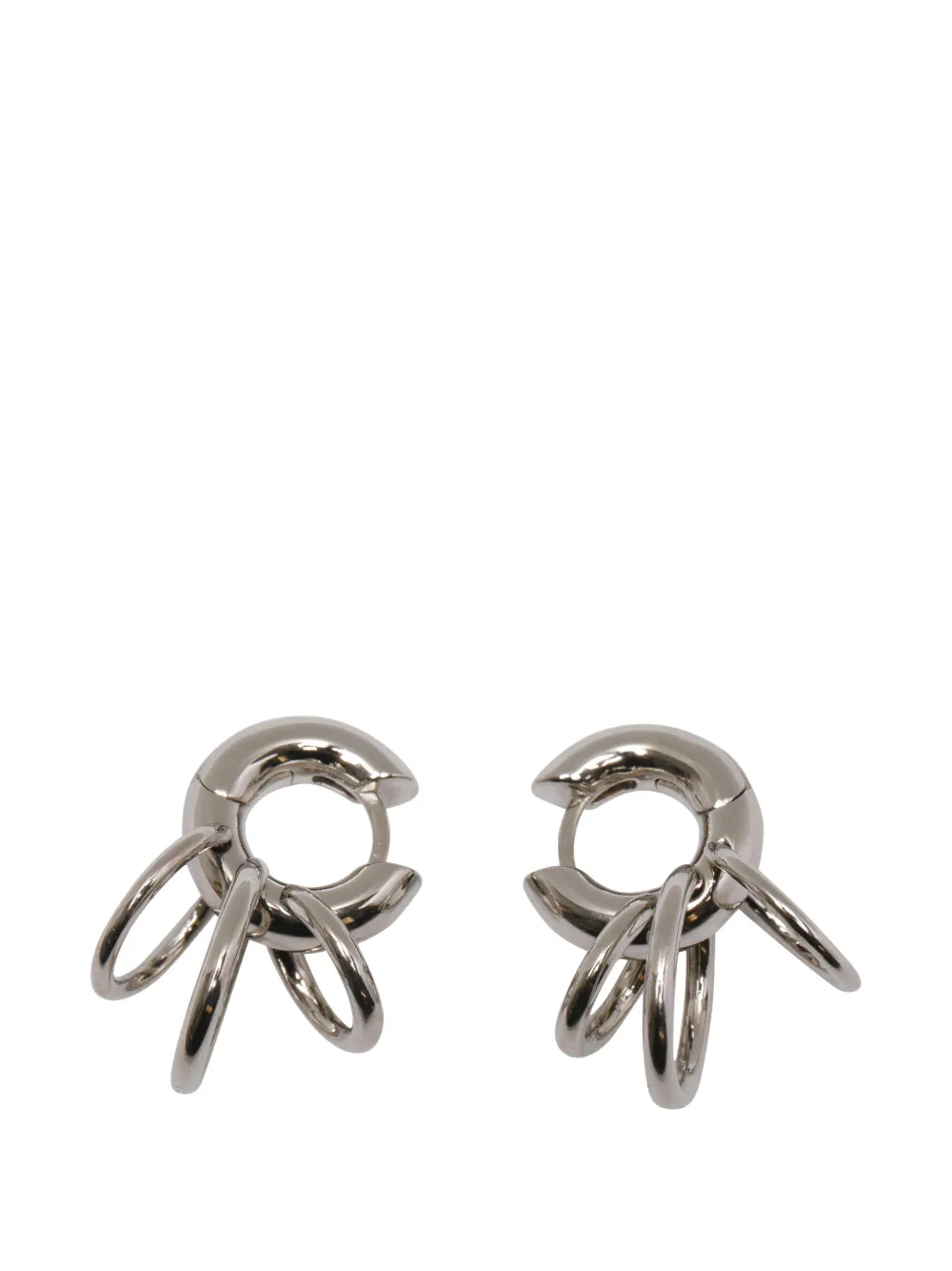 Panconesi piercing-detail hoop earrings - Argento