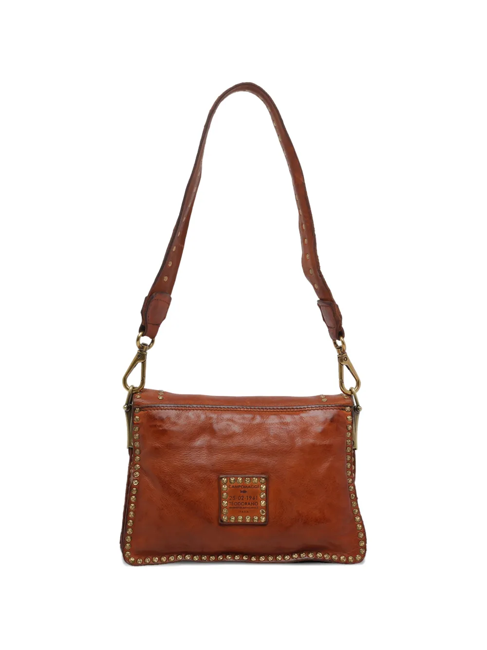  Campomaggi Agnese Studded Shoulder Bag - Brown 