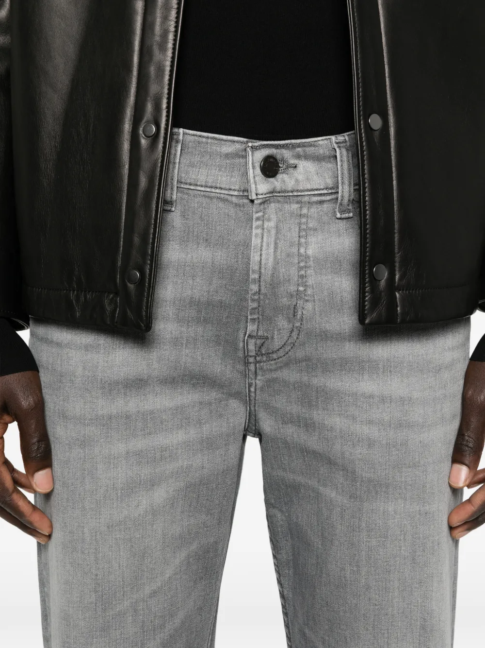 7 For All Mankind Slimmy denim jeans met toelopende pijpen Grijs