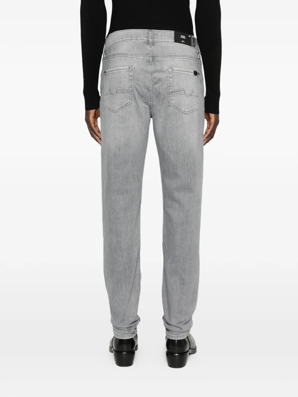7 For All Mankind Slimmy denim jeans met toelopende pijpen Grijs