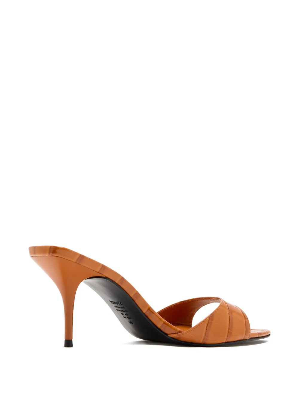 Schutz Elodie textured heeled sandals Oranje