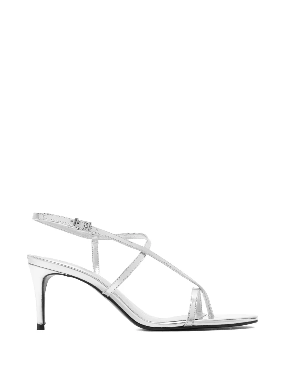 Schutz Azure crossover-strap heeled sandals Zilver