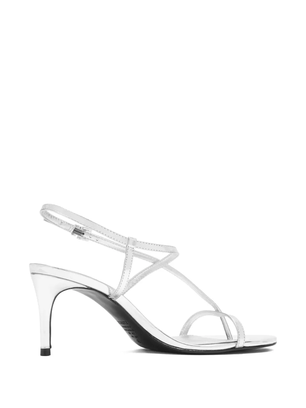 Schutz Azure crossover-strap heeled sandals Zilver