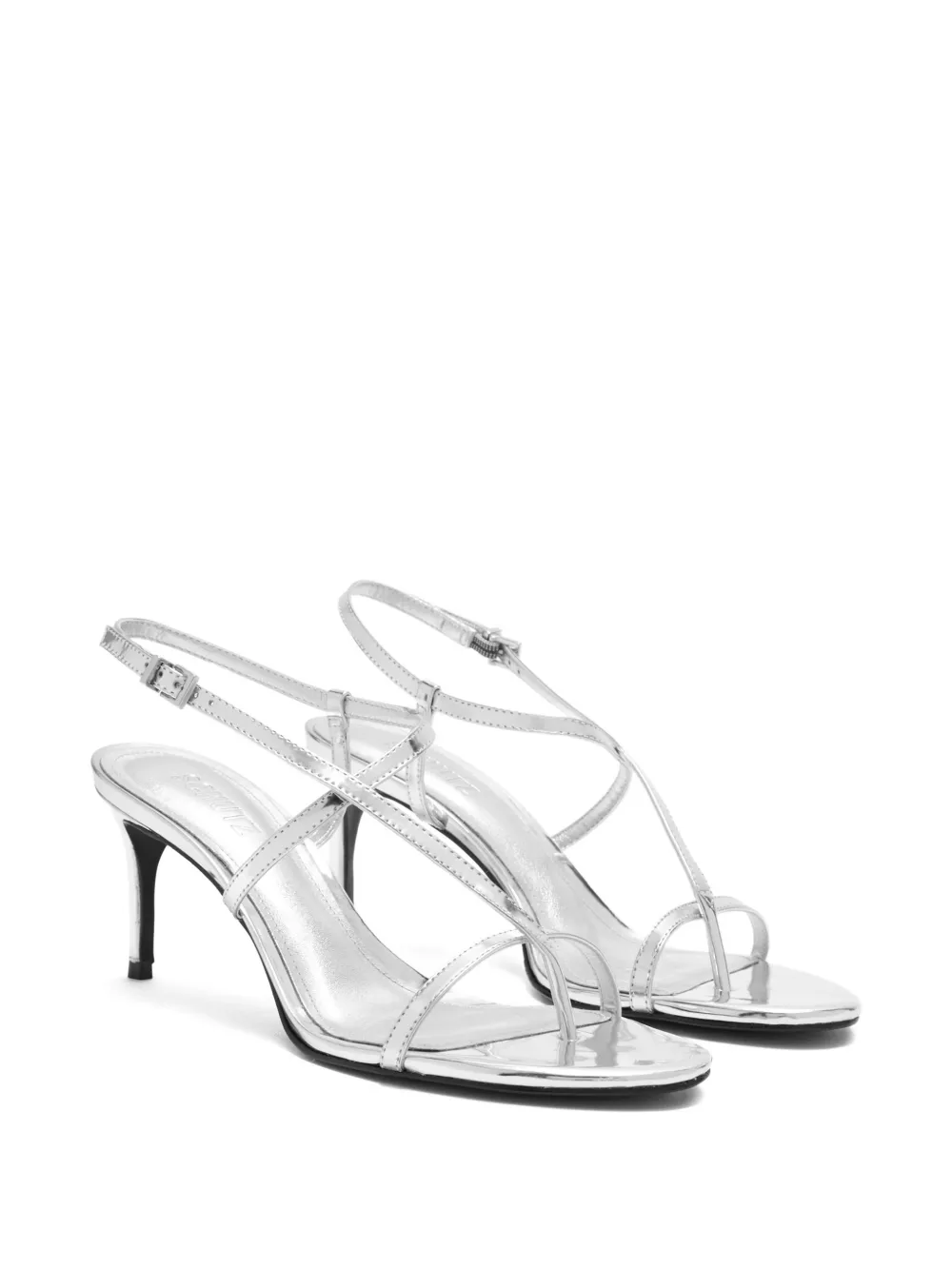 Schutz Azure crossover-strap heeled sandals Zilver