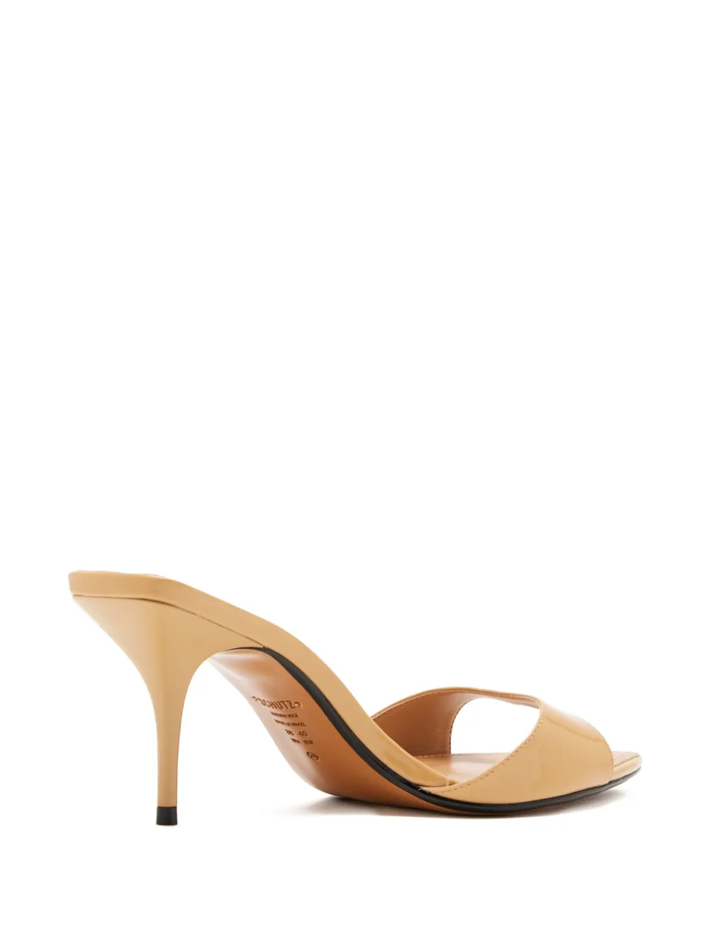 Schutz 75mm Elodie stiletto heeled mules Beige